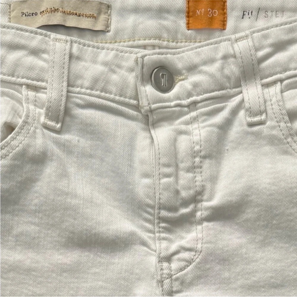 Anthropologie STET Fit White Denim Shorts - Picture 8 of 9